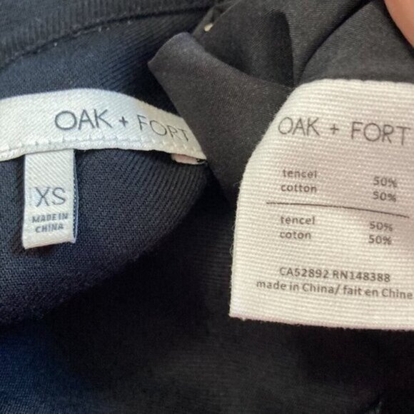 OAK + Fort Black Oversized Flowy Mini Dress - Picture 11 of 11